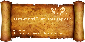 Mitterhöfer Pellegrin névjegykártya